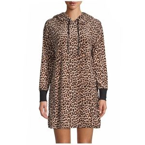 Betsy Johnson velour fleece lounger leopard print